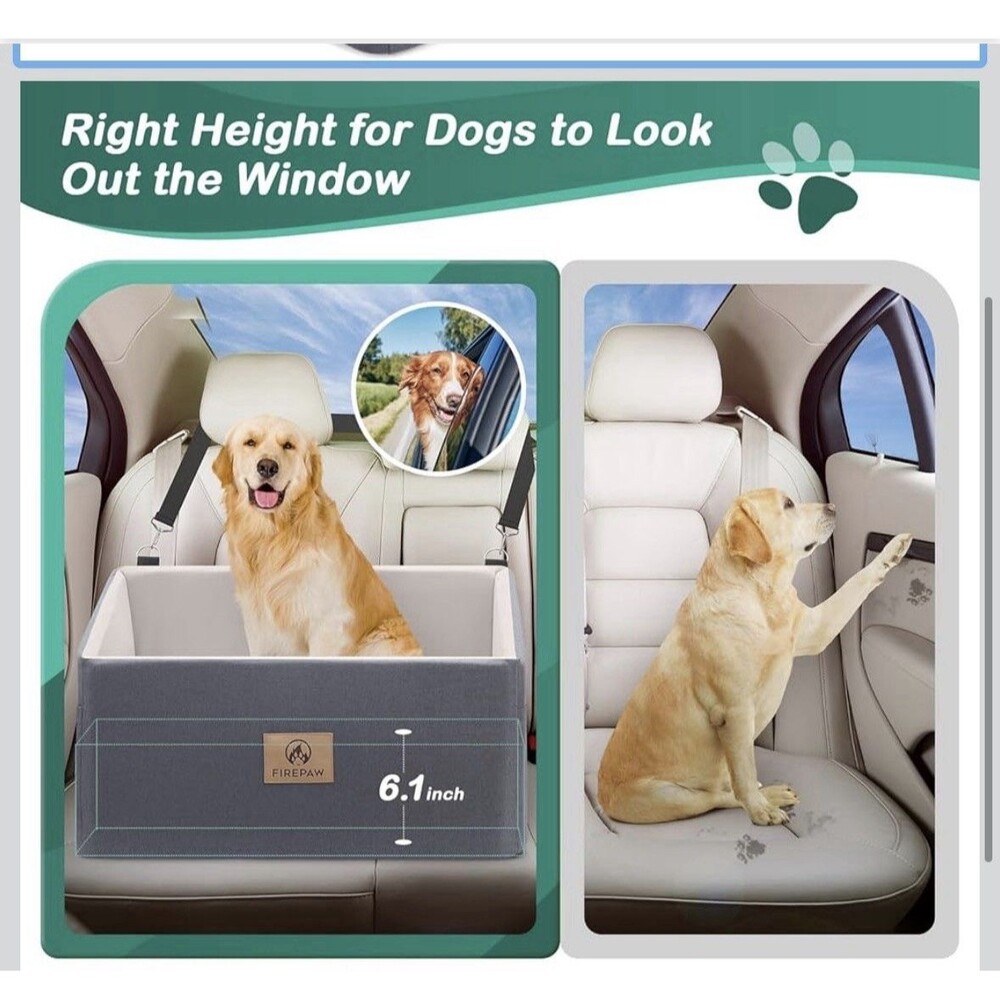 PAWBOSE Dog Car Seat for Large Dogs, Dog Booster Seat Under 55Lb, Washable NEW - Picture 3 of 16